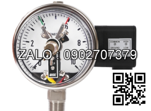 Đồng hồ đo áp suất 3 kim , Chân dứng - Chân sau , 24V, 220V, 380V