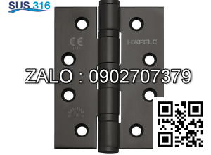 Bản lề lá inox 304 màu đen Hafele 926.98.133