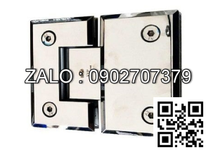 Bản lề kính kính VVP 180 độ màu trắng bóng