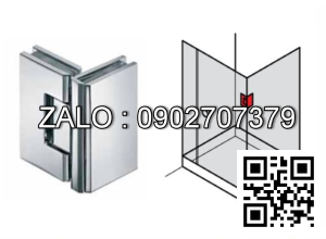 Bản lề phòng tắm kính 90 độ (vuông cạnh) Tường – Kính