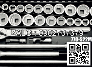 Bộ tuýp đa năng 32 món hệ mét và inch, đầu vuông 3/4″ ELORA 770-S22