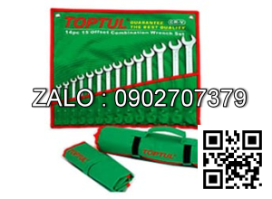 Bộ cờ lê 2 đầu vòng túi đựng màu xanh Toptul GAAD1802 18 chi tiết