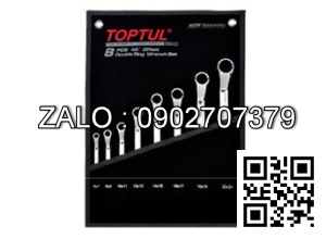 Bộ cờ lê 2 đầu vòng túi đựng màu đen
 TOPTUL 8 chi tiết 6-22mm Mạ crôm GPAI0802