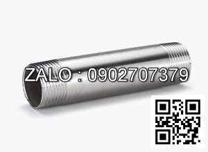 Nối inox 304 ren ngoài 2 dầu dài 100mm phi 114mm = 4″ = DN100