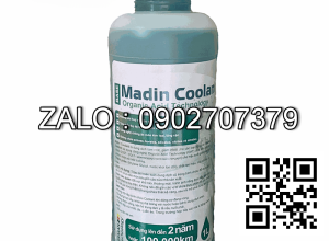 Nước làm mát động cơ Madin Coolant base xanh, Can 4 lít.
