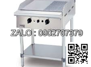 BẾP CHIÊN PHẲNG NỬA NHÁM DÙNG GAS CÓ CHÂN ĐỠ GG2B12RFS