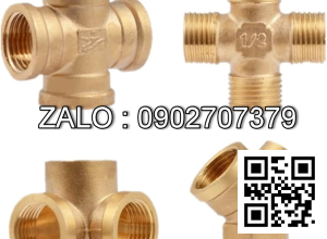 Đầu nối 3 đầu ren ngoài Thau 54mm = 1-3/4