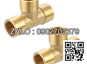 Đầu nối 3 đầu ren ngoài Thau = 3/8” x 1/8”