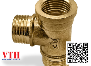 Đầu nối 3 đầu ren ngoài Thau = 3/8” x 1/8”