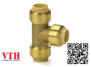 Đầu nối 3 đầu ren ngoài Thau = 3/8” x 1/8”