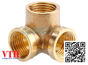 Đầu nối 3 đầu ren ngoài Thau = 3/8” x 1/8”