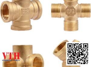 Đầu nối 3 đầu ren ngoài Thau = 3/8” x 1/8”