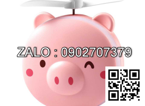 Quạt Tròn Hình Heo 3in1