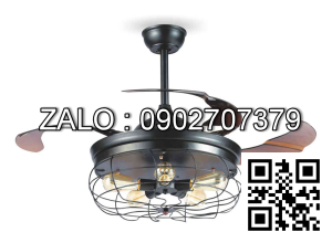 Quạt trần cánh xếp đèn Led Sinwa XD206