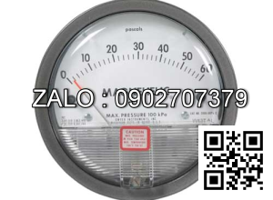 Đồng hồ đo chênh áp không khí 60 Pa
