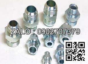Đầu nối ống thủy lực đầu cút thẳng nối ống 1/4 inch, đầu ren trong 9/16-18UNF côn lõm, gồm: 1 đầu cút và 1 vỏ áo

