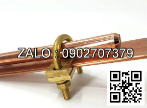Kẹp tiếp địa giữa băng đồng và cọc