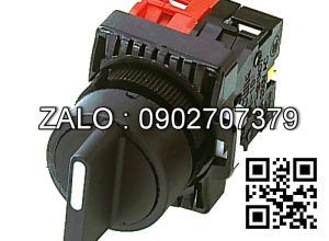Công tắc xoay 2 vị trí tự trả, 2NC, phi 22