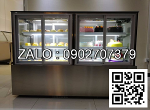 TỦ TRƯNG BÀY BÁNH KEM KÍNH CONG 900mm RATIOX SL830