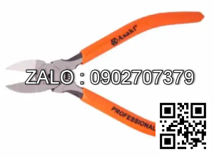 Kìm cắt mỏ chéo cán bọc nhựa Mạ crom Asaki 5/125mm AK-8145