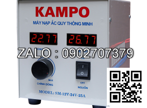 Máy nạp ắc quy thông minh KAMPO công suất lớn 12V-24V-25A - KAMPO