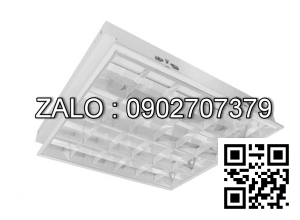 Máng đèn huỳnh quang âm trần Paragon 18/20W T8-T10 PRFA418 606x606x88mm-(4 bóng)