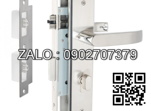 Khóa cửa nẹp Vickini 37915.101 inox bóng mờ ruột chốt