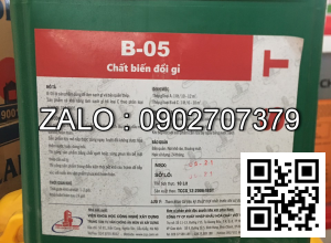 Hóa chất tẩy gỉ thép B05 cho sắt thép