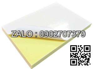 Giấy Decal A4 đế vàng 3 ngôi sao 210x297mm