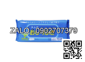 Gói 70 tờ giấy ướt cho người lớn (hương bạc hà) (Kiện 10 cái)