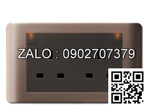 Bộ ổ cắm đôi 3 chấu 2 cực 13A có đèn báo kiểu Anh Schneider E84T25DN_SZ_G19