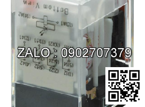 Relay trung gian 14 chân MY4N-GS, DC24, gồm đế: PYFZ-14-E