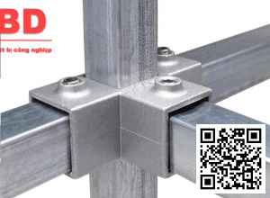 Khớp Nối Sắt Hộp Vuông 25x25mm Không Cần Hàn chữ T 5 chiều - 4 vít