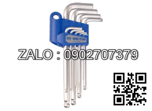 Bộ chìa vặn lục giác thường KING TONY 8 cây 2-10mm loại dài Mạ
crom 20208MR