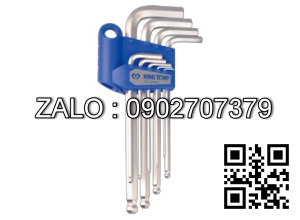 Bộ chìa vặn lục giác thường KING
TONY 8 cây 3-14mm loại dài Mạ crom 20208MR01