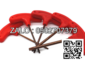 Chìa vặn hoa thị(torx) TOPTUL T8 cán bọc
nhựa(chữ T) Mạ crom AIED0814