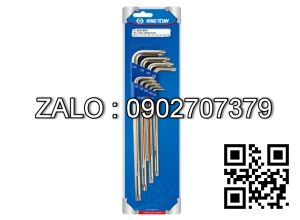 Bộ chìa vặn hoa thị (torx) VATA 9 cây T10-T50
loại dài Mạ crom 14-24P09