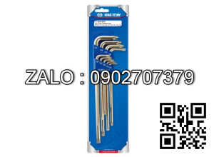 Bộ chìa vặn hoa thị (torx) VATA 11 cây T10-T60
loại dài Mạ crom 14-24R11