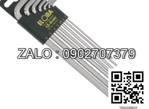 Bộ lục giác hệ mét 9 cây ELORA 159S-9L, từ 1.5 đến 10mm