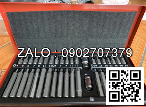 Bộ lục giác tuýt hoa thị 40 chi tiết , Chất thép CRV siêu cứng