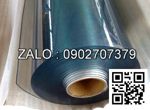 Màng nhựa PVC dẻo trong suốt màu xanh