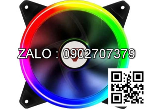 Fan 12cm 2 Mặt Led RGB V202