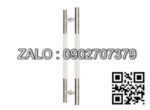 Tay cửa kính mica sọc trắng