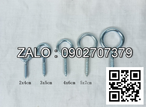 Khoen Vít tròn Inox dài 1x2cm 2x4cm 3x5cm 4x6cm 5x7cm 6x8cm