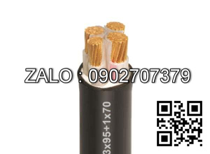 Dây cáp điện bọc PVC/CXV 3+1R CXV 3x300+1x150 mm