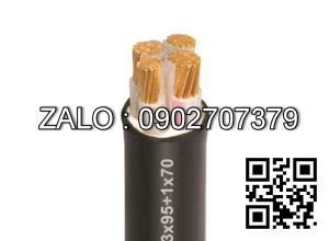 Dây cáp điện bọc PVC/CXV 3+1R CXV 3x400+1x185 mm