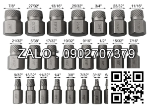 Bộ 25 mũi ren ngược nhổ bu-lông gãy