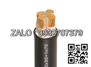 Dây cáp điện bọc PVC/CXV 3+1R CXV 3x120+1x95 mm