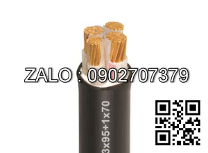 Dây cáp điện bọc PVC/CXV 3+1R CXV 3x150+1x70 mm