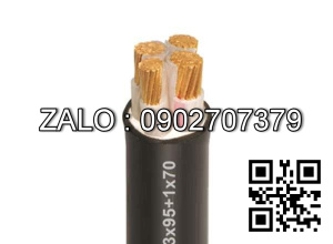 Dây cáp điện bọc PVC/CXV 3+1R CXV 3x25+1x16 mm